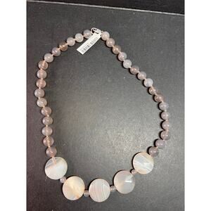 NEW Botswana agate necklace with sterling silver clasp